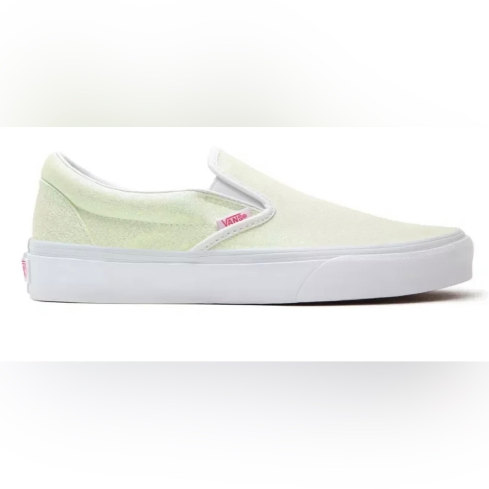UV color changing white/pink glitter vans